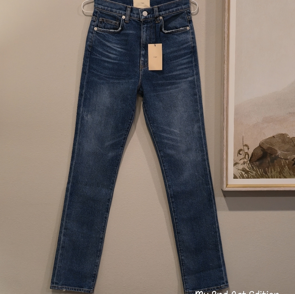 CQY Candid Straight Leg denim In Thoughtful. Sz 24. 90's Style NWT - Picture 2 of 8